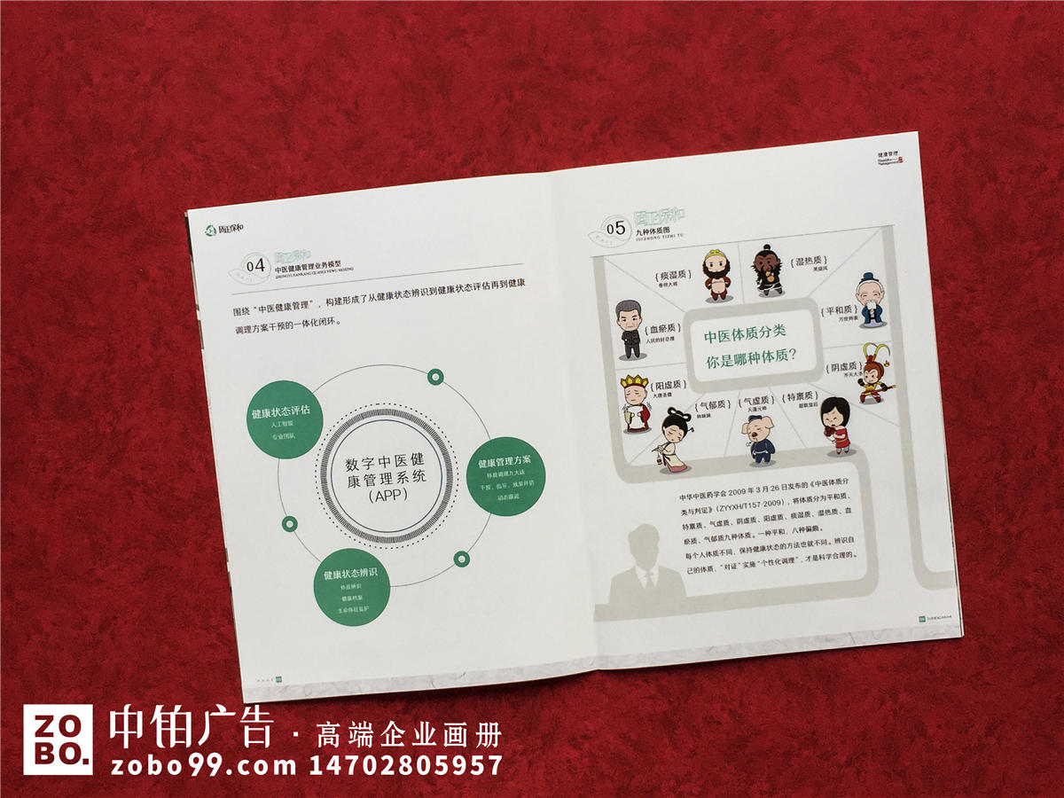 中药产品、健康管理公司宣传册