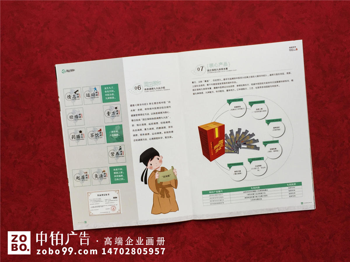 中药产品、健康管理公司宣传册