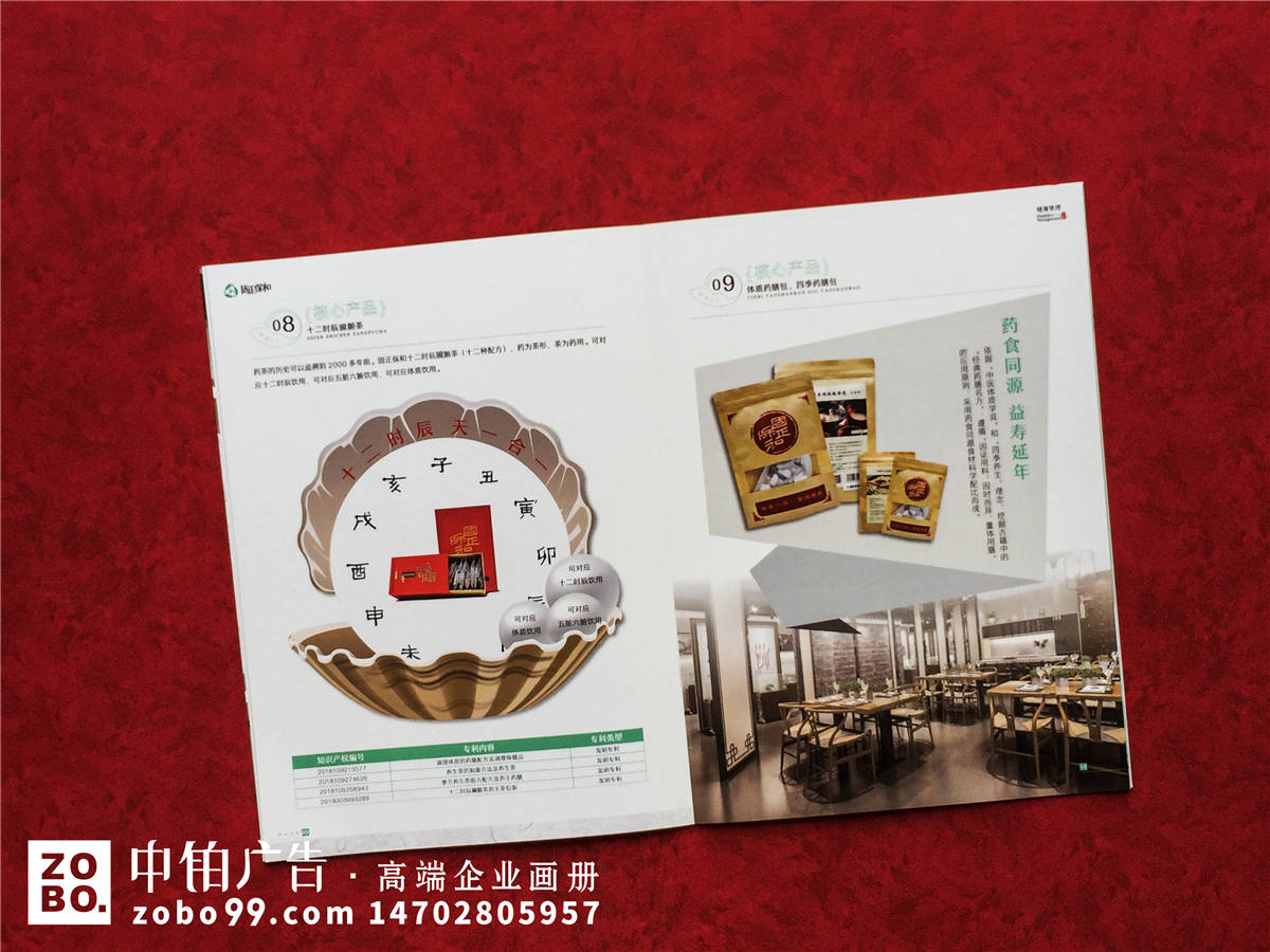 中药产品、健康管理公司宣传册