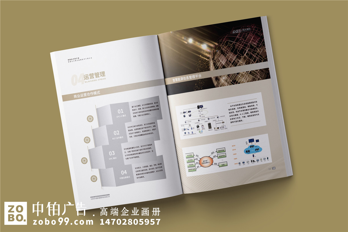 零碳技术智能化可再生能源技术公司宣传册设计